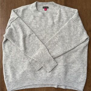 Vince Camuto Cozy Long Sleeve Extend Shoulder Sweater Light Grey Jazz Club